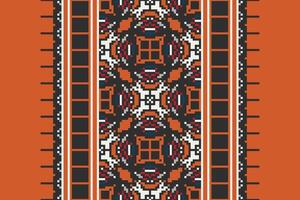 Kurta Pattern Seamless Scandinavian pattern Motif embroidery, Pixel Ikat embroidery Design for Print tapestry floral kimono repeat pattern lacing spanish motif vector