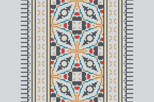 Punjabi Pattern Seamless Native American, Motif embroidery, Pixel Ikat embroidery Design for Print Texture fabric saree sari carpet. kurta patola saree vector