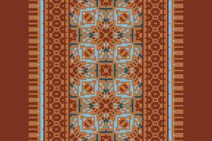 Kurta Pattern Seamless Scandinavian pattern Motif embroidery, Pixel Ikat embroidery Design for Print jacquard slavic pattern folklore pattern kente arabesque vector
