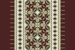 Punjabi Pattern Seamless Bandana print silk Motif embroidery, Pixel Ikat embroidery Design for Print pattern vintage flower folk navajo patchwork pattern vector