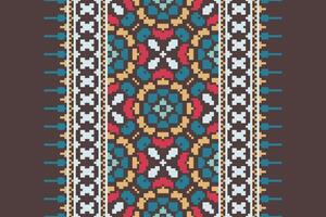 Punjabi Pattern Seamless Bandana print silk Motif embroidery, Pixel Ikat embroidery Design for Print australian curtain pattern geometric pillow model kurti mughal flowers vector