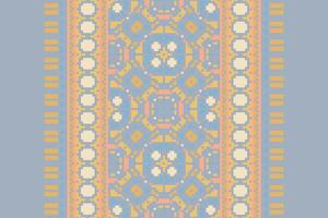 Punjabi Pattern Seamless Australian aboriginal pattern Motif embroidery, Pixel Ikat embroidery Design for Print Texture fabric saree sari carpet. kurta patola saree vector