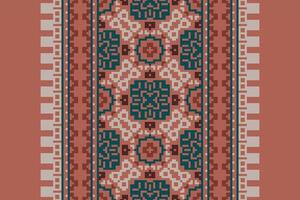 Punjabi Pattern Seamless Mughal architecture Motif embroidery, Pixel Ikat embroidery Design for Print Texture fabric saree sari carpet. kurta patola saree vector