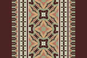 Punjabi Pattern Seamless Australian aboriginal pattern Motif embroidery, Pixel Ikat embroidery Design for Print tie dyeing pillowcase sambal puri kurti mughal architecture vector