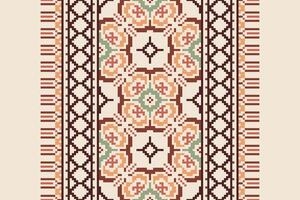 Punjabi Pattern Seamless Australian aboriginal pattern Motif embroidery, Pixel Ikat embroidery Design for Print figure tribal ink on cloth patola sari vector