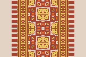 Punjabi Pattern Seamless Mughal architecture Motif embroidery, Pixel Ikat embroidery Design for Print tapestry floral kimono repeat pattern lacing spanish motif vector