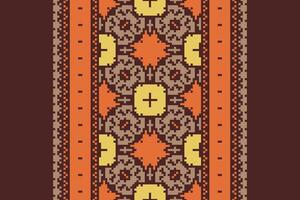Punjabi Pattern Seamless Mughal architecture Motif embroidery, Pixel Ikat embroidery Design for Print lace pattern seamless pattern vintage shibori jacquard seamless vector