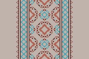 Punjabi Pattern Seamless Mughal architecture Motif embroidery, Pixel Ikat embroidery Design for Print indigenous art aboriginal art pattern floral kurti mughal border vector