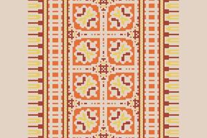 Punjabi Pattern Seamless Mughal architecture Motif embroidery, Pixel Ikat embroidery Design for Print scandinavian pattern saree ethnic nativity gypsy pattern vector
