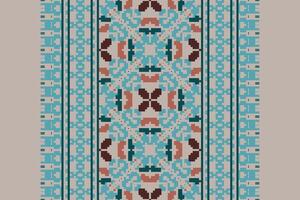 Punjabi Pattern Seamless Mughal architecture Motif embroidery, Pixel Ikat embroidery Design for Print scarf hijab pattern kerchief Pixel Ikat Silk kurti model mughal patterns vector