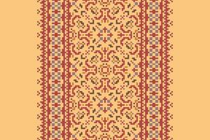 Punjabi Pattern Seamless Mughal architecture Motif embroidery, Pixel Ikat embroidery Design for Print border embroidery ancient egypt vector