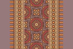 Punjabi Pattern Seamless Mughal architecture Motif embroidery, Pixel Ikat embroidery Design for Print scandinavian pattern saree ethnic nativity gypsy pattern vector