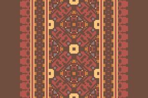 Punjabi Pattern Seamless Scandinavian pattern Motif embroidery, Pixel Ikat embroidery Design for Print scarf hijab pattern kerchief Pixel Ikat Silk kurti model mughal patterns vector