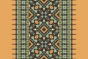 Punjabi Pattern Seamless Scandinavian pattern Motif embroidery, Pixel Ikat embroidery Design for Print pattern vintage flower folk navajo patchwork pattern vector