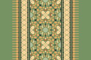 Punjabi Pattern Seamless Scandinavian pattern Motif embroidery, Pixel Ikat embroidery Design for Print kurta pattern mughal motifs tapestry pattern floral repeat vector