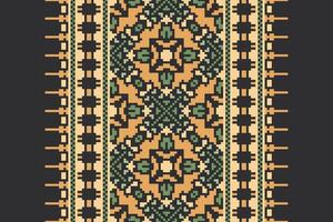 Punjabi Pattern Seamless Scandinavian pattern Motif embroidery, Pixel Ikat embroidery Design for Print scandinavian pattern saree ethnic nativity gypsy pattern vector