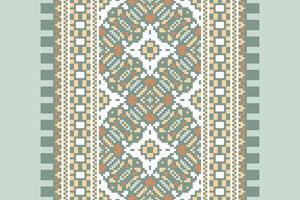 Churidar Pattern Seamless Native American, Motif embroidery, Pixel Ikat embroidery Design for Print Texture fabric saree sari carpet. kurta patola saree vector