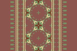 Churidar Pattern Seamless Native American, Motif embroidery, Pixel Ikat embroidery Design for Print tie dyeing pillowcase sambal puri kurti mughal architecture vector