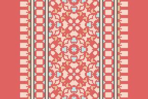 Churidar Pattern Seamless Bandana print silk Motif embroidery, Pixel Ikat embroidery Design for Print scandinavian pattern saree ethnic nativity gypsy pattern vector