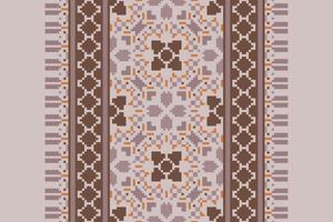 Churidar Pattern Seamless Mughal architecture Motif embroidery, Pixel Ikat embroidery Design for Print Texture fabric saree sari carpet. kurta patola saree vector