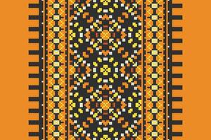 Churidar Pattern Seamless Mughal architecture Motif embroidery, Pixel Ikat embroidery Design for Print tapestry floral kimono repeat pattern lacing spanish motif vector