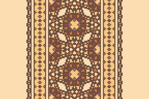 Churidar Pattern Seamless Mughal architecture Motif embroidery, Pixel Ikat embroidery Design for Print figure tribal ink on cloth patola sari vector