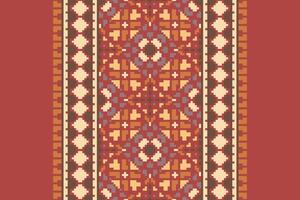 Churidar Pattern Seamless Scandinavian pattern Motif embroidery, Pixel Ikat embroidery Design for Print Texture fabric saree sari carpet. kurta patola saree vector