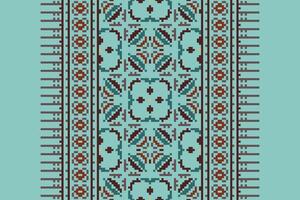 Churidar Pattern Seamless Scandinavian pattern Motif embroidery, Pixel Ikat embroidery Design for Print tapestry floral kimono repeat pattern lacing spanish motif vector