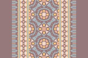 Churidar Pattern Seamless Scandinavian pattern Motif embroidery, Pixel Ikat embroidery Design for Print figure tribal ink on cloth patola sari vector