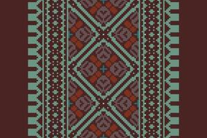 Churidar Pattern Seamless Scandinavian pattern Motif embroidery, Pixel Ikat embroidery Design for Print endless arabesque cloth dupatta shawl bandana print silk kurta men vector