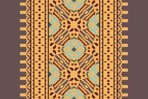 Churidar Pattern Seamless Scandinavian pattern Motif embroidery, Pixel Ikat embroidery Design for Print tie dyeing pillowcase sambal puri kurti mughal architecture vector