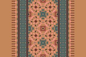 Dhoti Pattern Seamless Bandana print silk Motif embroidery, Pixel Ikat embroidery Design for Print Texture fabric saree sari carpet. kurta patola saree vector