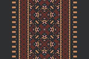 Dhoti Pattern Seamless Bandana print silk Motif embroidery, Pixel Ikat embroidery Design for Print scarf hijab pattern kerchief Pixel Ikat Silk kurti model mughal patterns vector