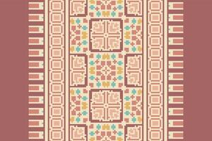 Dhoti Pattern Seamless Bandana print silk Motif embroidery, Pixel Ikat embroidery Design for Print pattern vintage flower folk navajo patchwork pattern vector