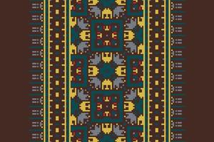 Dhoti Pattern Seamless Native American, Motif embroidery, Pixel Ikat embroidery Design for Print Texture fabric saree sari carpet. kurta patola saree vector