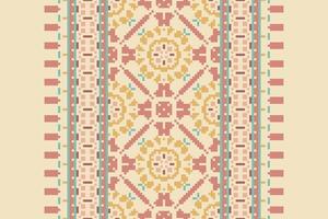 Dhoti Pattern Seamless Bandana print silk Motif embroidery, Pixel Ikat embroidery Design for Print lace pattern seamless pattern vintage shibori jacquard seamless vector