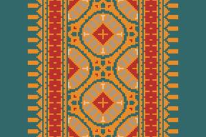 Dhoti Pattern Seamless Australian aboriginal pattern Motif embroidery, Pixel Ikat embroidery Design for Print endless arabesque cloth dupatta shawl bandana print silk kurta men vector