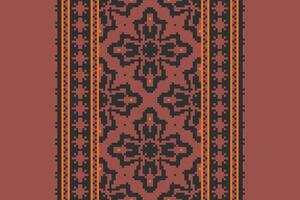 Dhoti Pattern Seamless Mughal architecture Motif embroidery, Pixel Ikat embroidery Design for Print endless arabesque cloth dupatta shawl bandana print silk kurta men vector