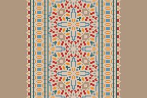 Dhoti Pattern Seamless Australian aboriginal pattern Motif embroidery, Pixel Ikat embroidery Design for Print indigenous art aboriginal art pattern floral kurti mughal border vector