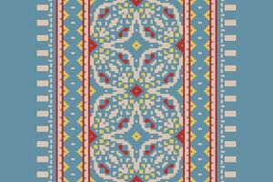 Dhoti Pattern Seamless Bandana print silk Motif embroidery, Pixel Ikat embroidery Design for Print scandinavian pattern saree ethnic nativity gypsy pattern vector