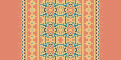 Tie dye Pattern Seamless Bandana print silk Motif embroidery, Pixel Ikat embroidery Design for Print tie dyeing pillowcase sambal puri kurti mughal architecture vector