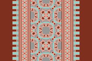 Dhoti Pattern Seamless Scandinavian pattern Motif embroidery, Pixel Ikat embroidery Design for Print tapestry floral kimono repeat pattern lacing spanish motif vector