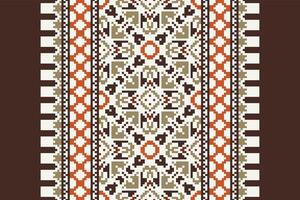 Dhoti Pattern Seamless Scandinavian pattern Motif embroidery, Pixel Ikat embroidery Design for Print vyshyvanka placemat quilt sarong sarong beach kurtis Indian motifs vector