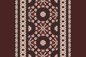 Dhoti Pattern Seamless Scandinavian pattern Motif embroidery, Pixel Ikat embroidery Design for Print egyptian pattern tibetan mandala bandanna vector