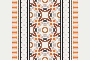 Dhoti Pattern Seamless Scandinavian pattern Motif embroidery, Pixel Ikat embroidery Design for Print egyptian hieroglyphs tibetan geo pattern vector