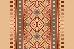 Dhoti Pants Pattern Seamless Bandana print silk Motif embroidery, Pixel Ikat embroidery Design for Print jacquard slavic pattern folklore pattern kente arabesque vector