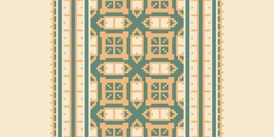 Motif folklore pattern Seamless Australian aboriginal pattern Motif embroidery, Pixel Ikat embroidery Design for Print pattern vintage flower folk navajo patchwork pattern vector