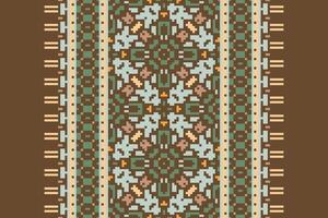 Dhoti Pants Pattern Seamless Mughal architecture Motif embroidery, Pixel Ikat embroidery Design for Print Texture fabric saree sari carpet. kurta patola saree vector