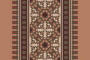 Dhoti Pants Pattern Seamless Mughal architecture Motif embroidery, Pixel Ikat embroidery Design for Print egyptian pattern tibetan mandala bandanna vector