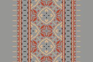 Dhoti Pants Pattern Seamless Scandinavian pattern Motif embroidery, Pixel Ikat embroidery Design for Print vyshyvanka placemat quilt sarong sarong beach kurtis Indian motifs vector